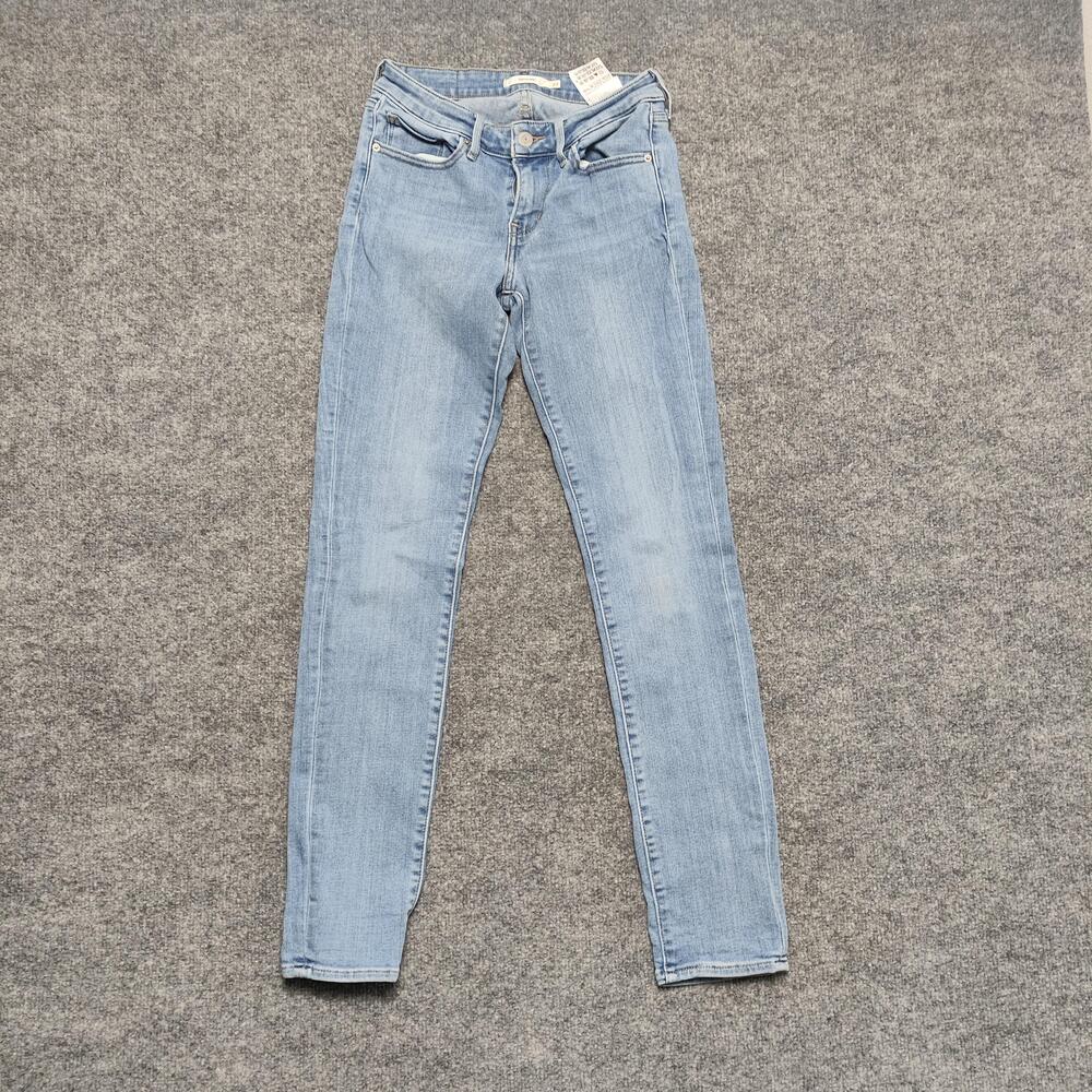 Levis 711 Skinny Jeans Womens 27 Light Wash Blue Mid Rise Stretch Denim